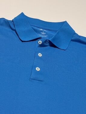 Mens Bright Blue Adidas Golf Polo Size Large
